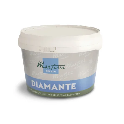 Bijela plastična posuda paste za aromatiziranje Martini Gelato Diamante za sladoled i slastičarstvo.